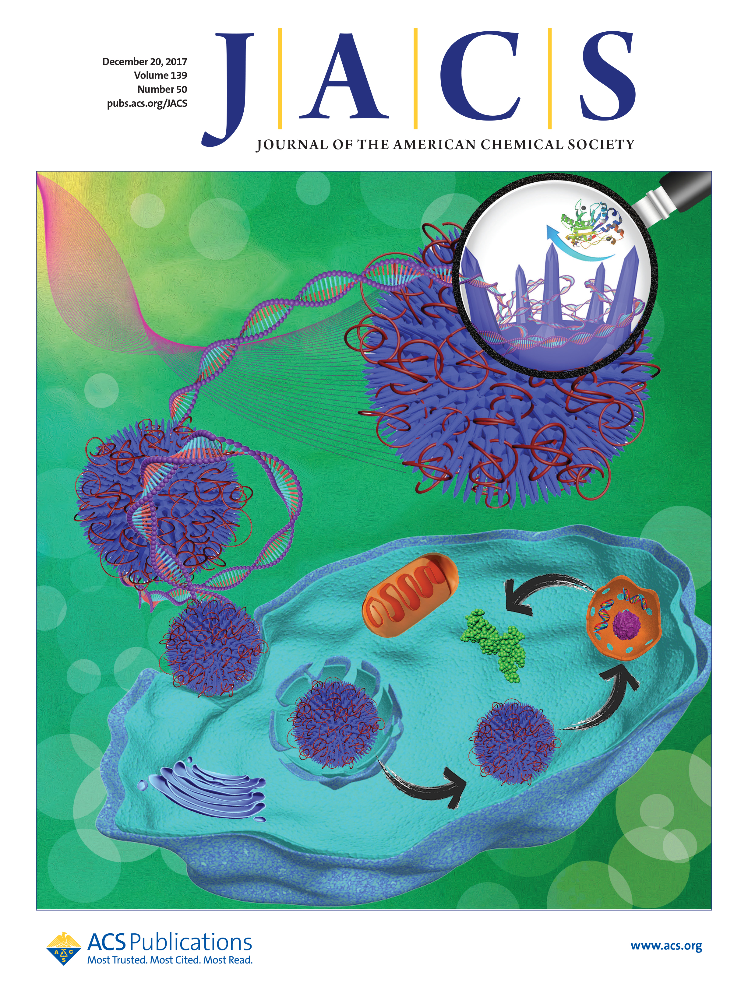Journal of the American Chemical Society (JACS) cover featuring the work.