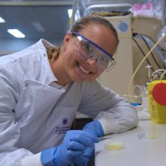 AIBN scholar Antonia Ebert is using the bacterial organism Hydrogenophaga pseudoflava to produce natural biodegradable polymers called polyhydroxyalkanoates (PHAs).