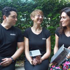 Serendipty Collective winners Alex Smith, Dr Birgitta Ebert and Dr Nasim Amiralian. 